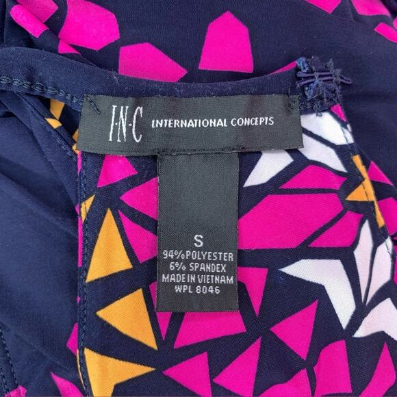 INC International Concept Halter Sleeveless Dress Geometric Print Size S - Picture 11 of 12